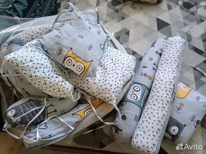 Бортики подушки в детскую кроватку