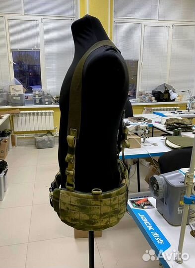 Боевой пояс с баллистическим пакетом и лямками Бр1