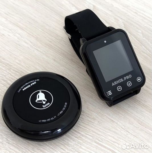 Система вызова официанта/персонала кнопка и часы