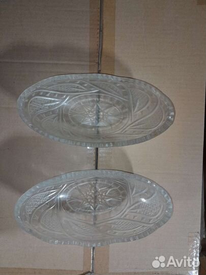 Ваза для фруктов СССР хрусталь