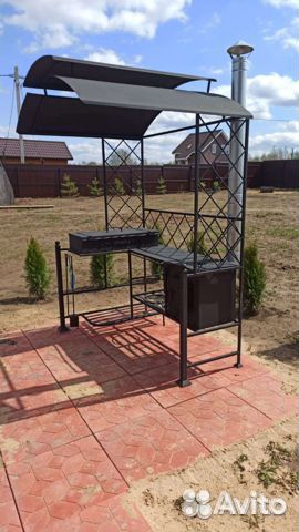 Мангал с печкой / С завода / Стальной