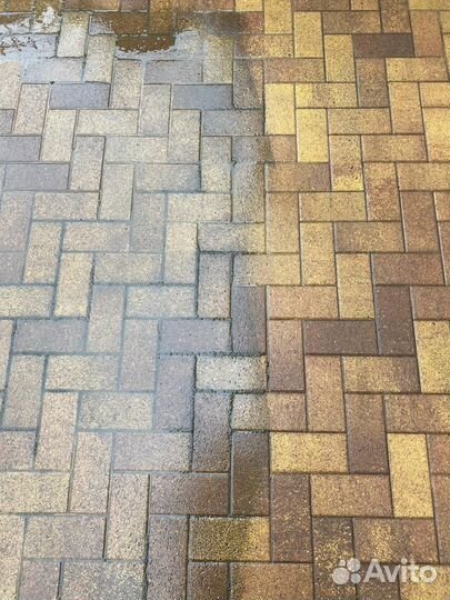 Мойка тротуарной плитки. Пескоструйные работы