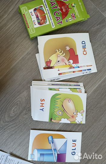 Карточки для изучения английского Fat cat