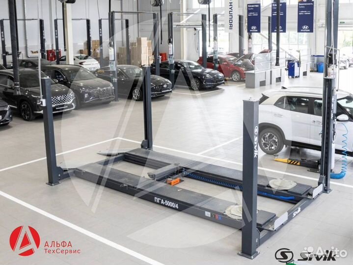 Подъемник автомобильный 4-х стоечный Sivik