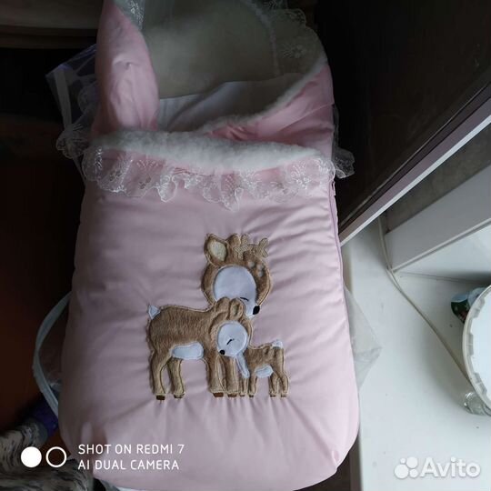 Конверт на выписку для девочки зима