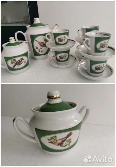 Кофейный сервиз Птицы Городница 1970 СССР