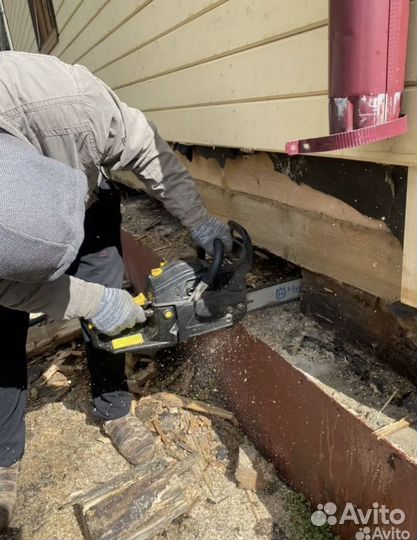 Поднимаем домов, бань, замена венцов, пола, лаг