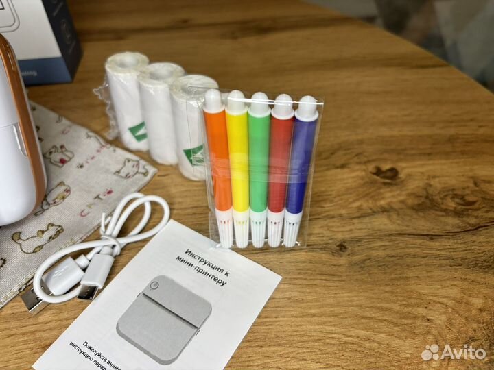 Портативный карманный минипринтер для детей