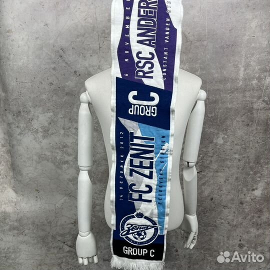 Шарф FC Zenit x Anderlecht Винтаж Футбол Зенит