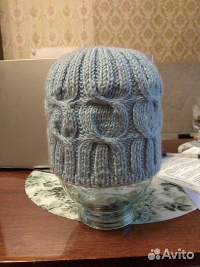 Вязаная шапочка на малыша 42 см