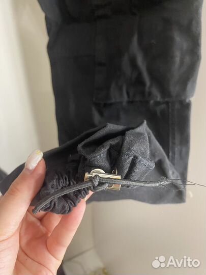 Брюки карго женские черные Bershka XS