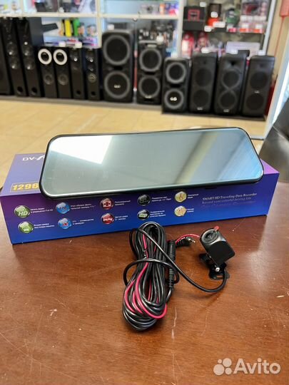 Зеркало регистратор 2 камеры полный экран сенсор