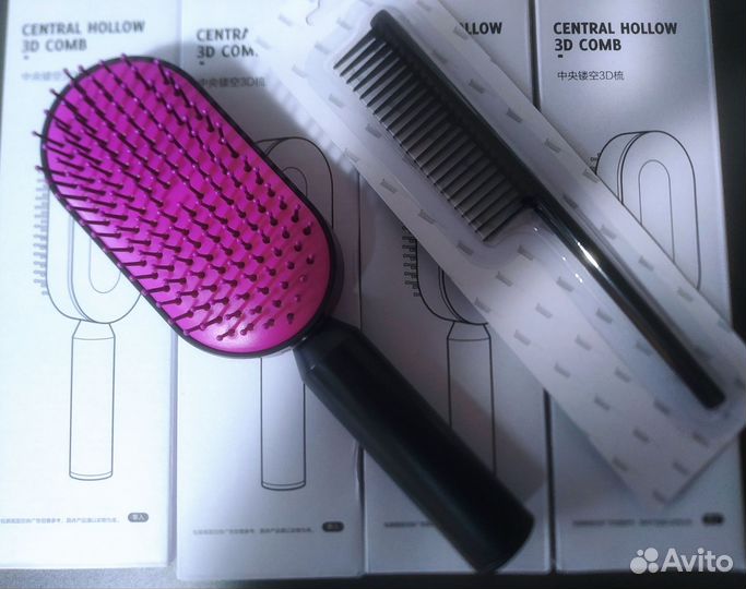 Расческа выпрямитель для волос набор 2в1 Гребнем