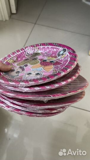 Одноразовые тарелки с куклами Лол 23 см