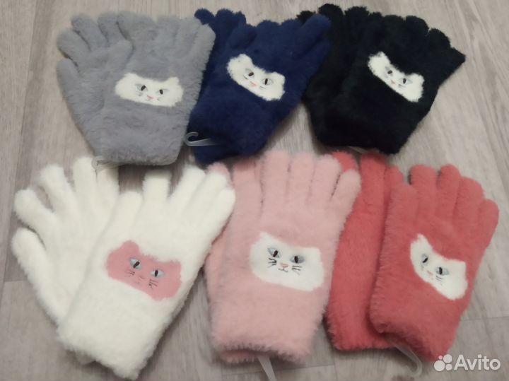 Перчатки детские кошки