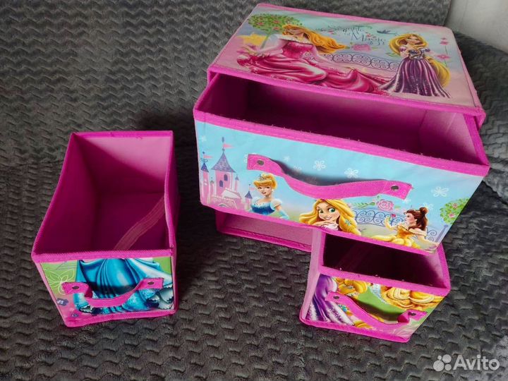 Набор для хранения детский розовый для кукол