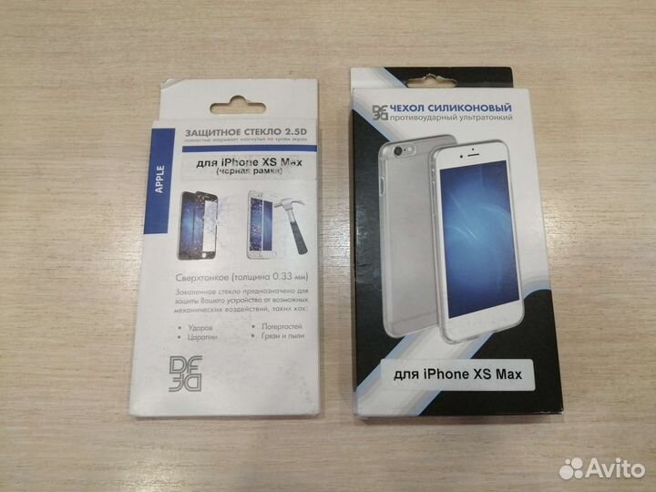 Стекло iColor-20, чехол iCase-12 для iPhone XS Max