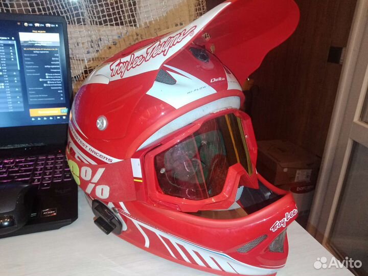 Шлем фулфейс велосипедный TLD D2 + маска 100