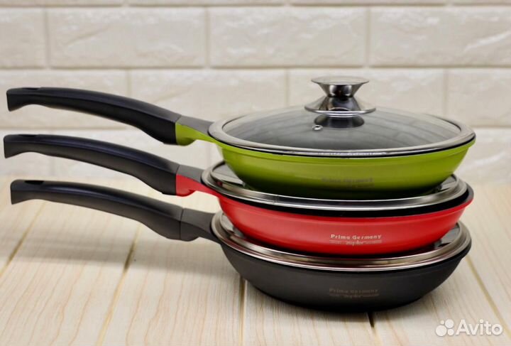Сковорода антипригарная с крышкой