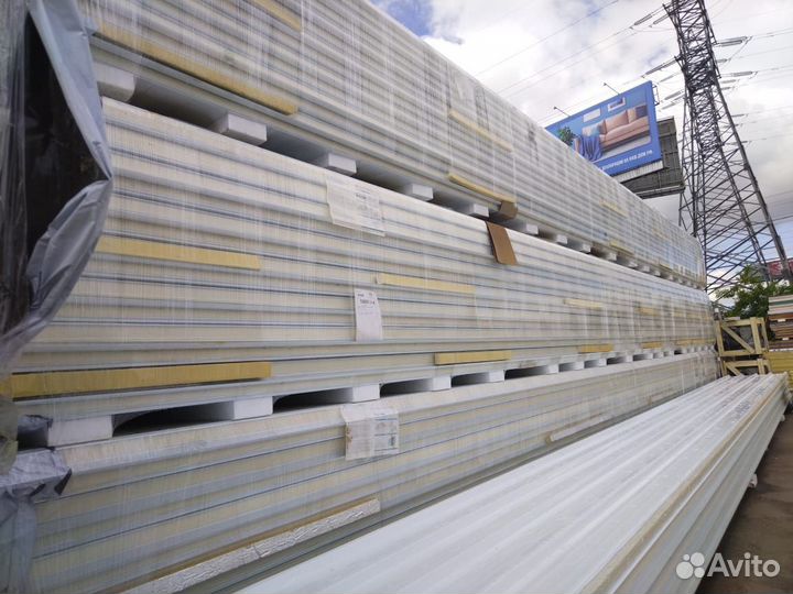 Сэндвич панели бу 10000 м2 в наличии
