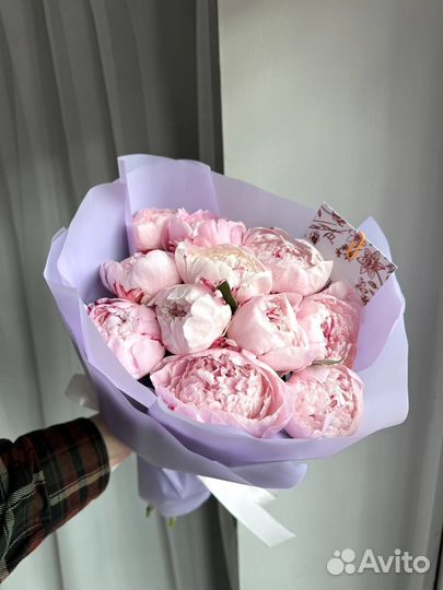 Пионы цветы крупные розовые премиум доставка