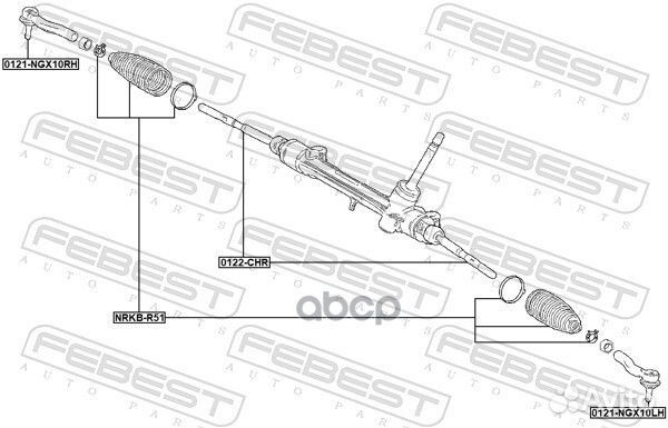 Наконечник рулевой правый 0121NGX10RH Febest
