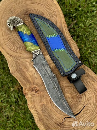 Нож Орлан из дамасской стали