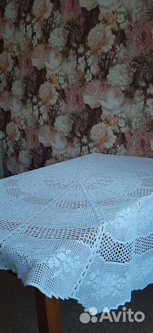 Филейная скатерть ручная работа
