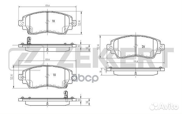 Колодки торм. диск. передн. Toyota Corolla (E11