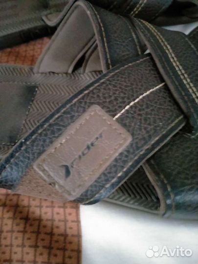 Мужские кожаные шлепанцы