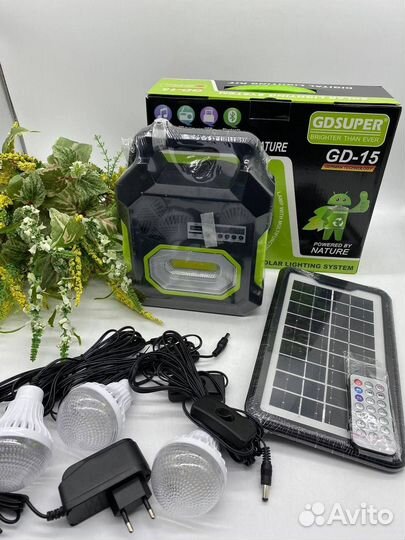 Система освещения gdplus GD-15 с солнечной панелью