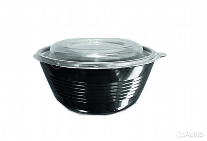 Круглые пластиковые контейнеры для еды