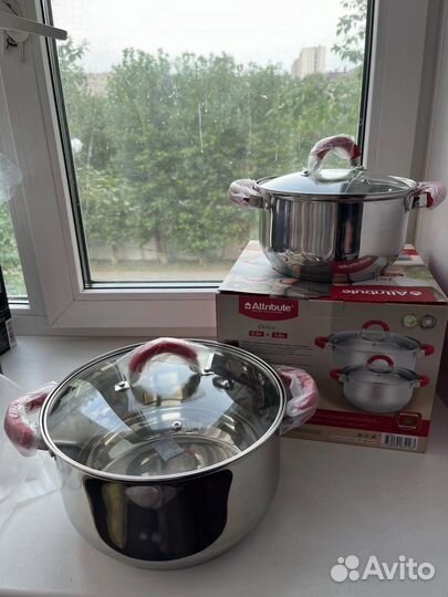 Набор кастрюль новый 3,3л 5,8л