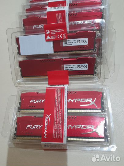 Новая ddr3 16gb 2x8gb HyperX fury 1866мгц