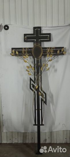 Крест могильный металлический
