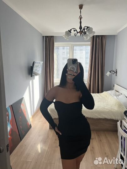 Платье в рубчик