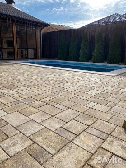 Тротуарная плитка брусчатка от завода