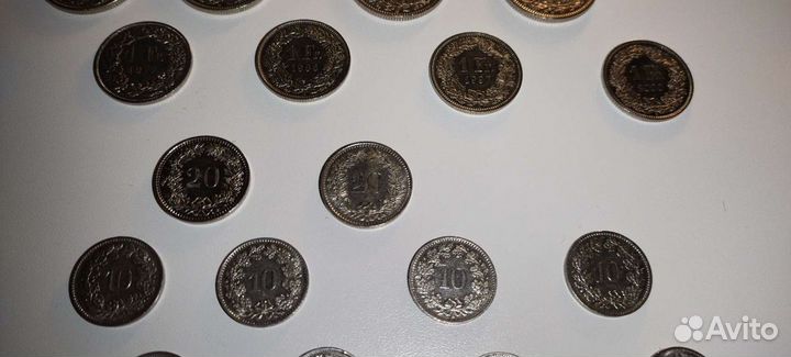 Франки Швейцария монеты