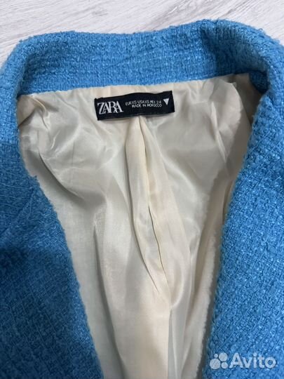 Твидовый жакет zara пиджак