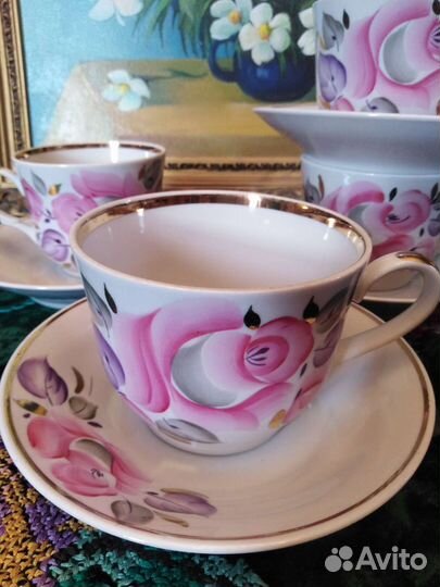 Кружки бокалы большие фарфор СССР