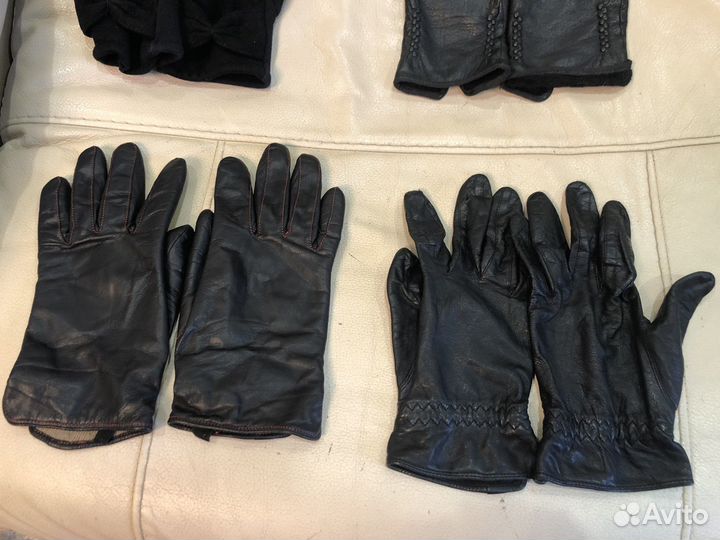 Перчатки кожаные новые женские