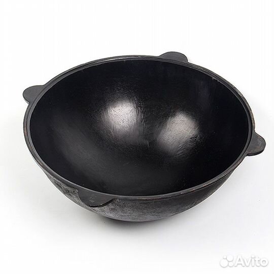 Узбекский казан чугунный с крышкой 22 л круглое д