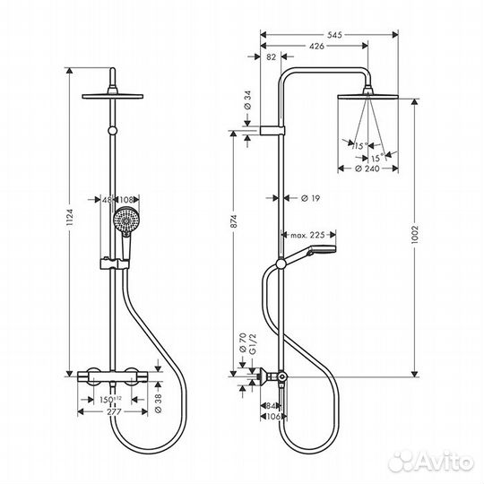 Hansgrohe Vernis Душевая система 26426670