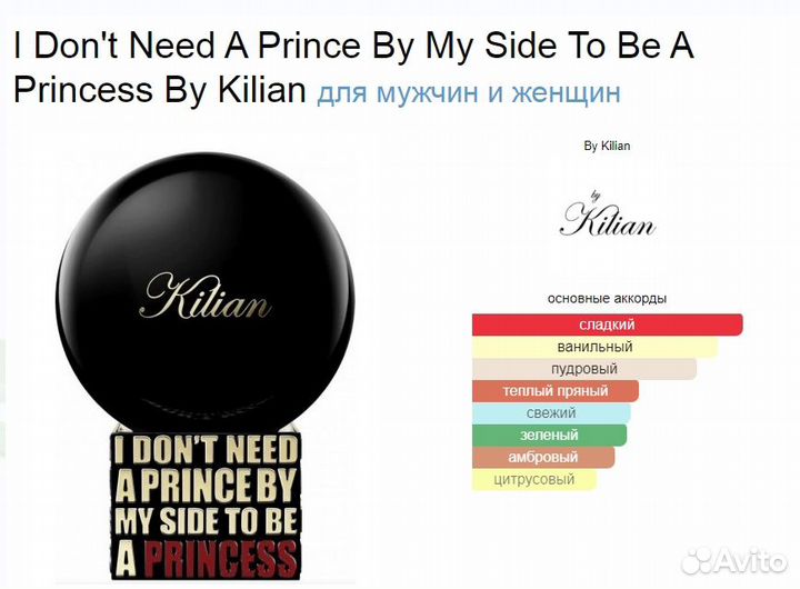 Парфюм By Kilian Princess 34 мл Тестер ОАЭ