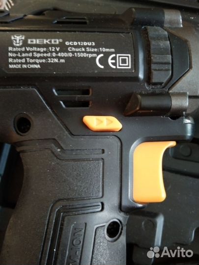 Дрель шуруповерт аккумуляторный deko GCD12DU3