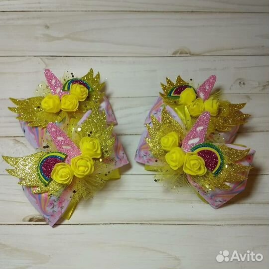 Бантики заколки ручной работы