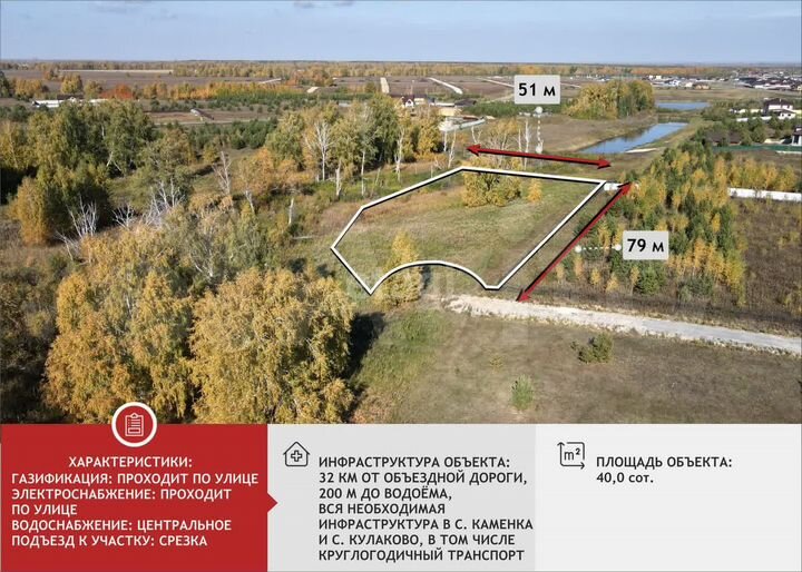Участок 40 сот. (СНТ, ДНП)