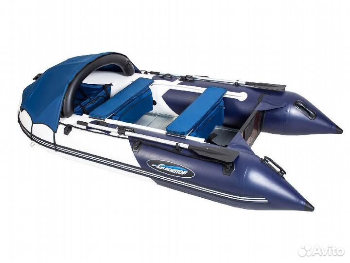 Надувная лодка gladiator D470AL бело/темно-синий