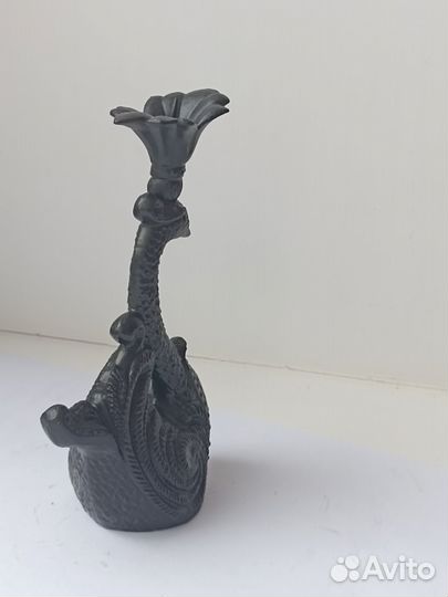 Подсвечник Жар-Птица, Лебедь. Касли. Чугун