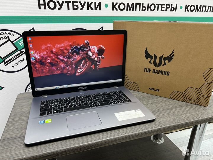 Огромный игровой Asus 4 ядра GeForce MX110 SSD 256